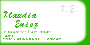 klaudia enisz business card