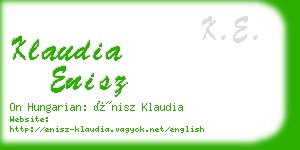 klaudia enisz business card